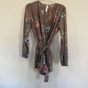 Floral Long Sleeve Romper